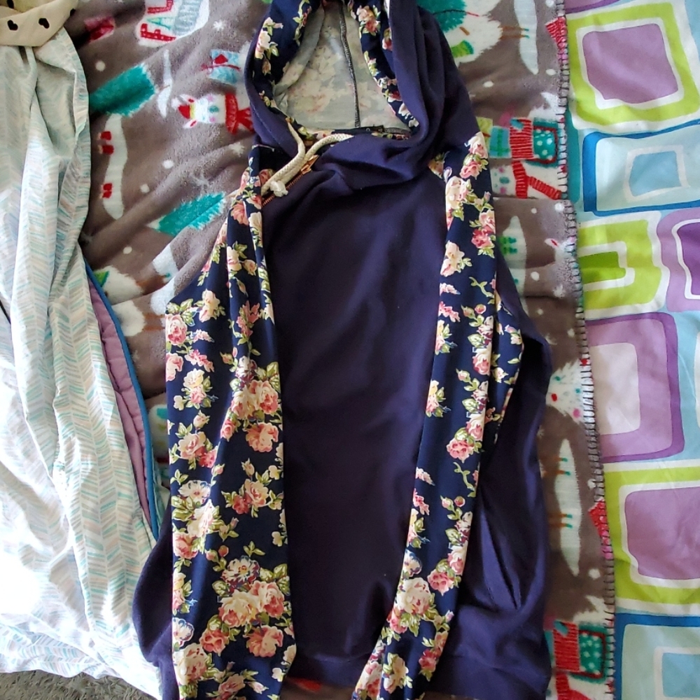 Navy Floral DoubleHood